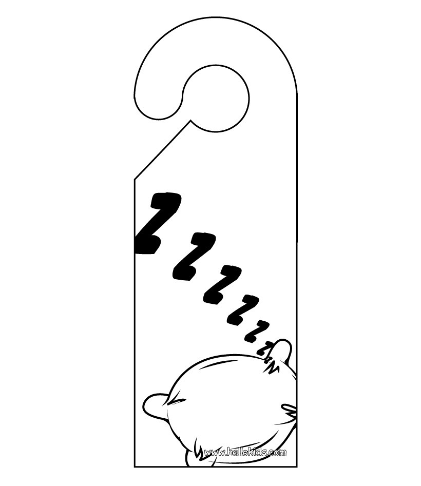 820x947 Good Night Door Hanger Coloring Pages