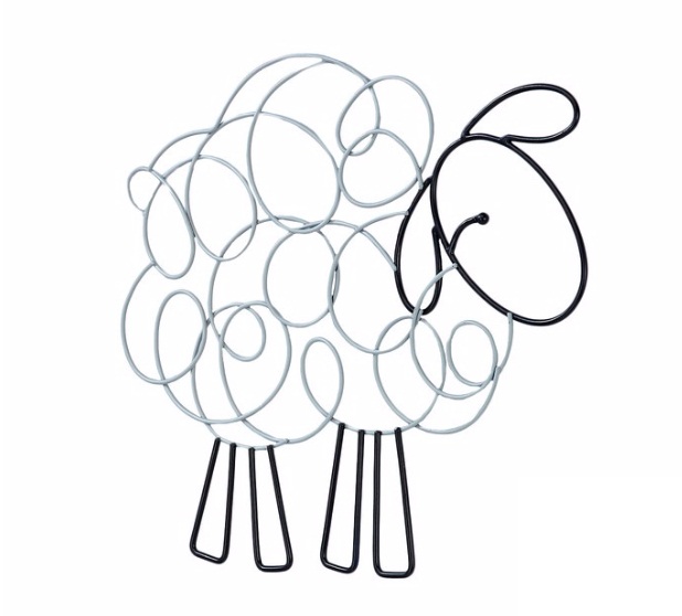 618x558 Good Night Sheep Wire Wall Art