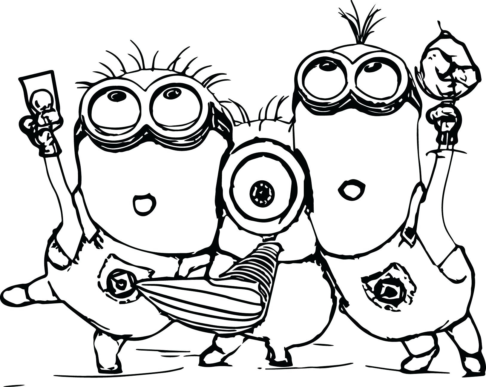 1627x1296 Free Printable Minion Coloring Pages Minions Drawing