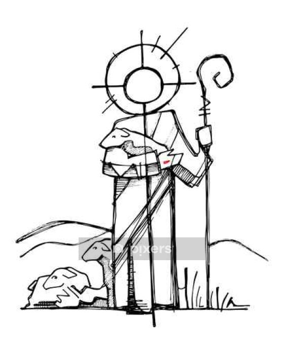 560x700 Jesus Christ Good Shepherd Wall Decal We Live To Change