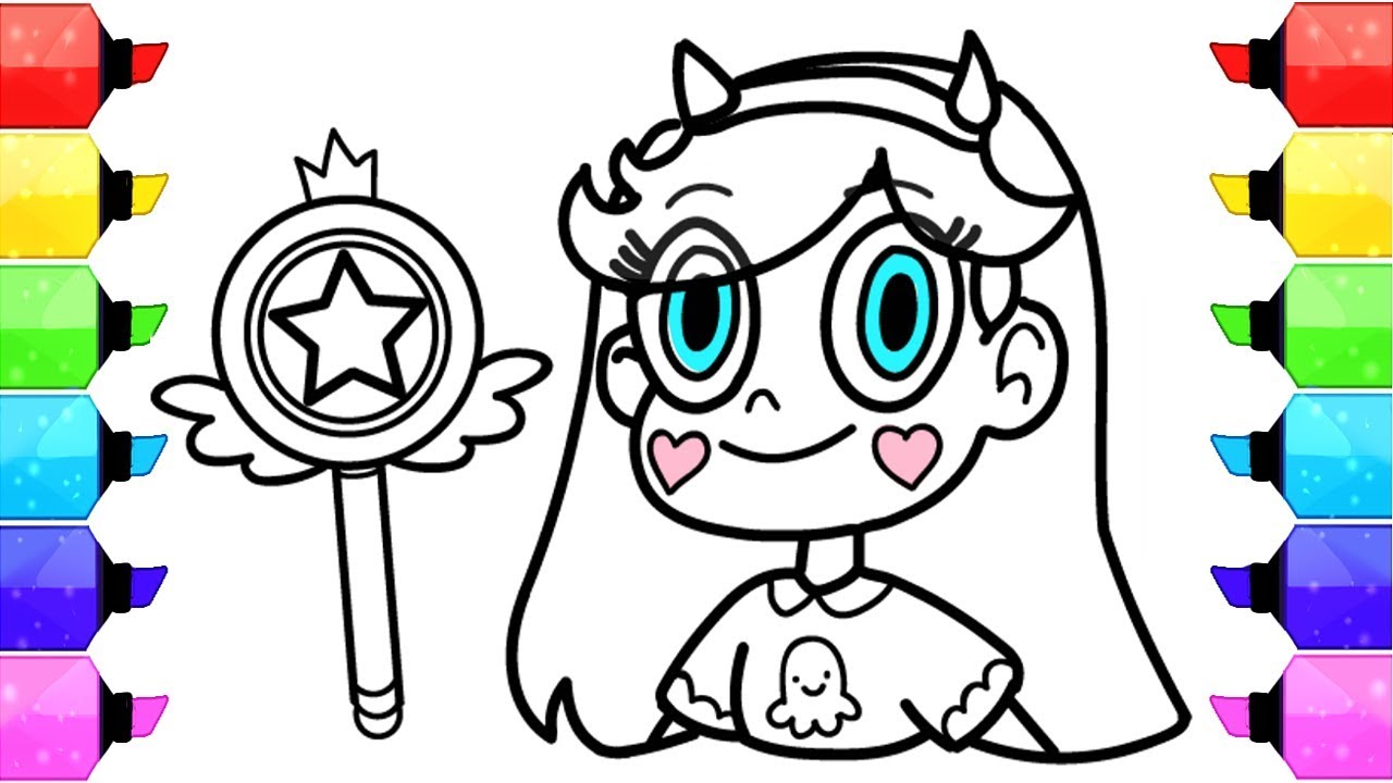 1280x720 How To Draw Star Vs The Forces Of Evil Coloring Pages Learn Art