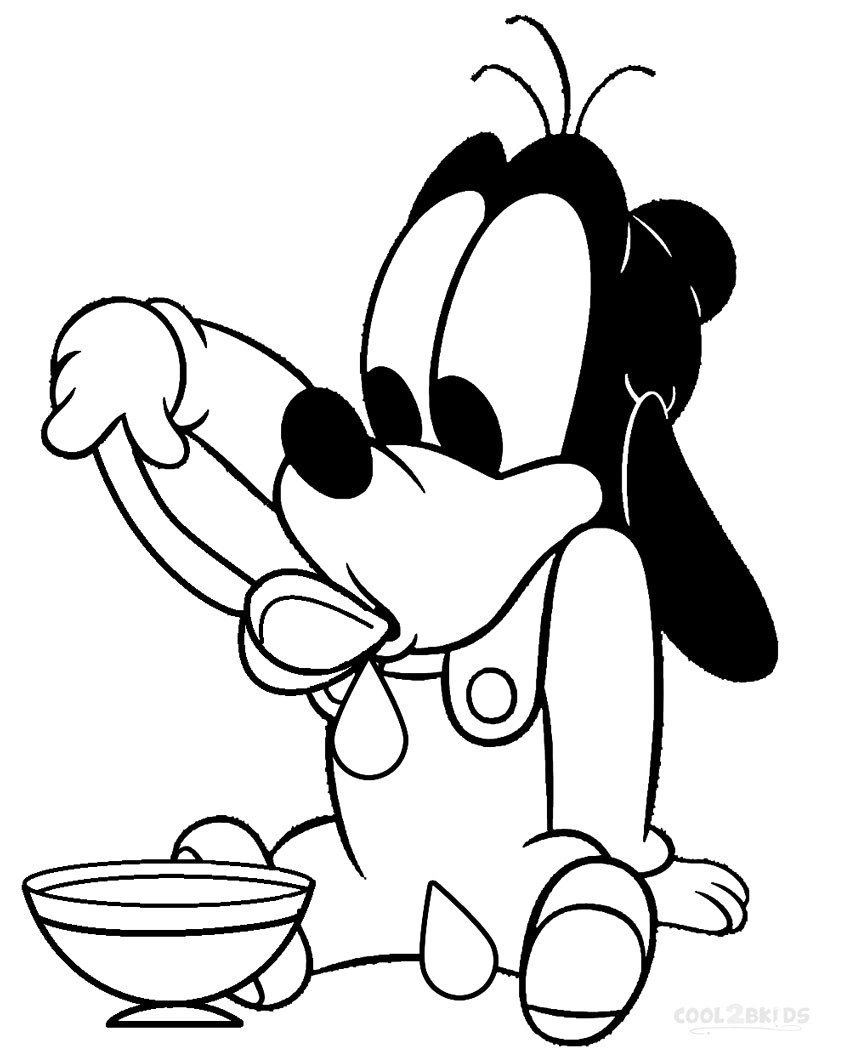 850x1063 Printable Goofy Coloring Pages For Kids From Mickey