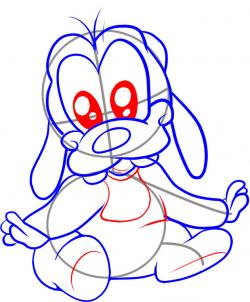250x302 Draw Baby Goofy, Step