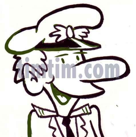 476x480 Free Drawing Of A Goofy Pilot Bw From The Category Occupations +