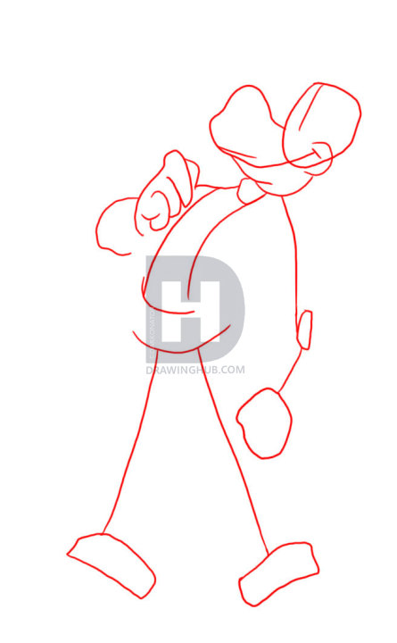 445x720 How To Draw Goofy, Step