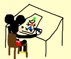 300x250 Mickey Drawing Goofy