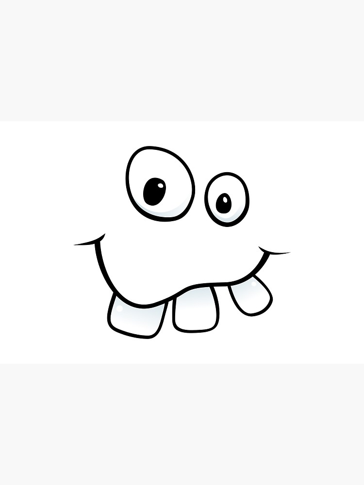 750x1000 Funny, Goofy Face With Big Teeth And Googly Eyes Metal Print