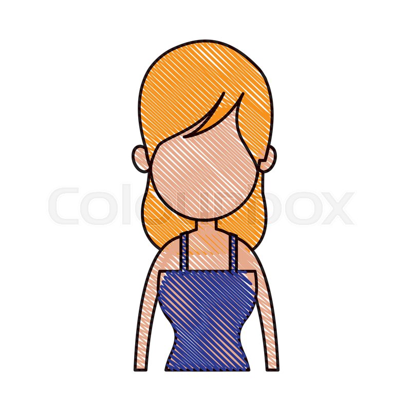 800x800 Drawing Portrait Girl Avatar Fashion Stock Vector Colourbox