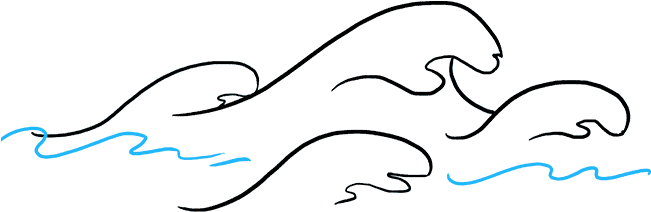 651x212 Hd Ocean Wave Line Drawing Search Result Cliparts Png