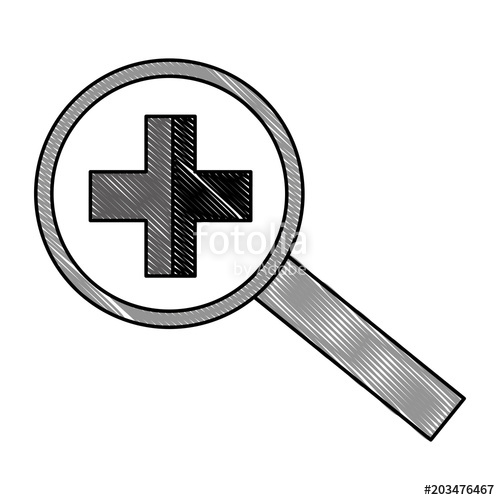 500x500 Magnifying Glass Zoom Search Find Vector Illustration Drawing