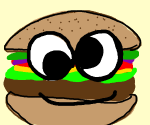300x250 Draw A Hamburger With Googly Eyes
