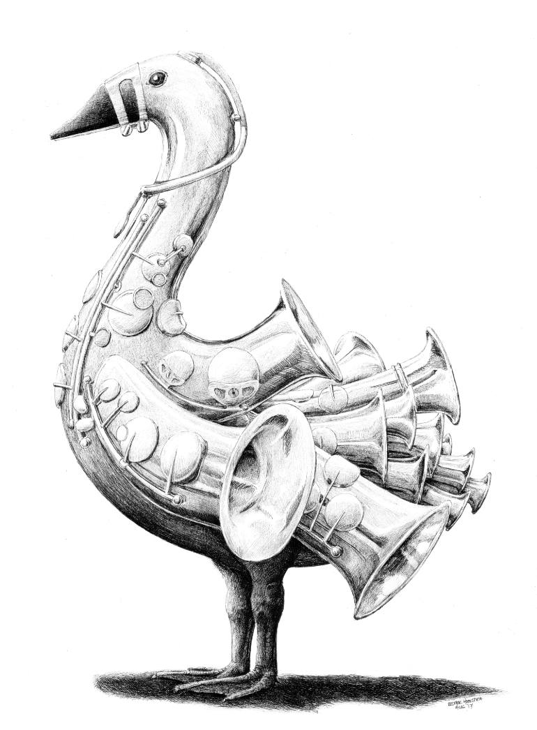 770x1046 Goose Drawing