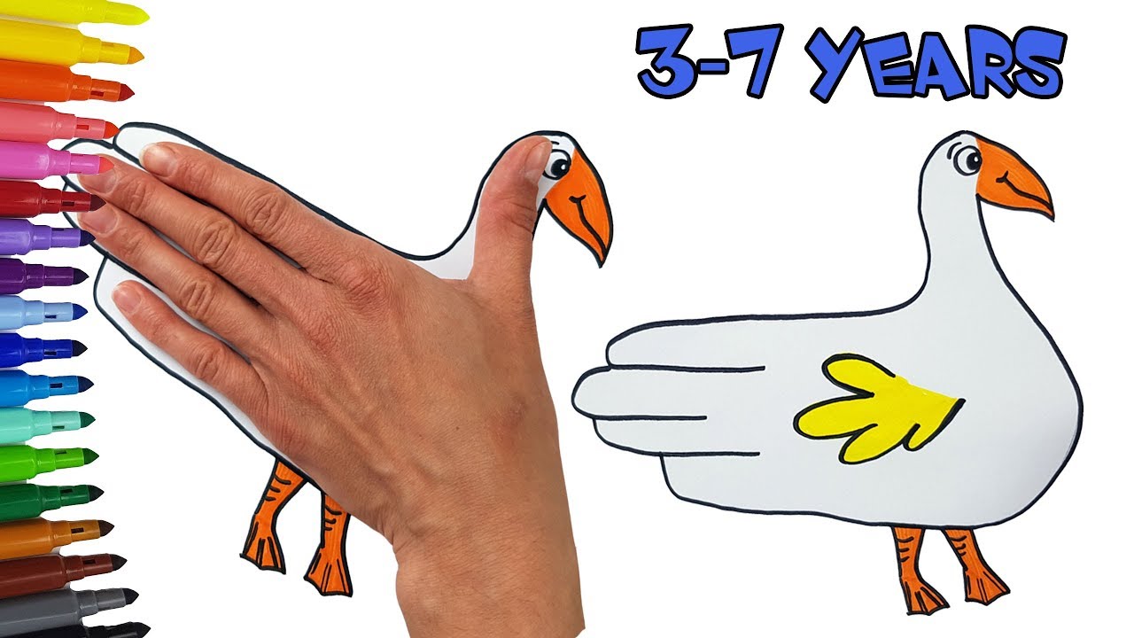 1280x720 how to draw a goose coloring goose drawing tricks drawing hacks