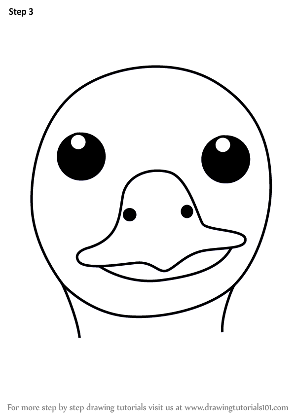 602x848 Learn How To Draw A Goose Face For Kids