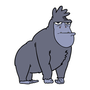 300x300 Cartoon Gorilla Royalty Free Stock Image