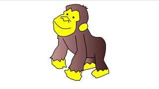 320x180 How To Draw A Cartoon Gorilla