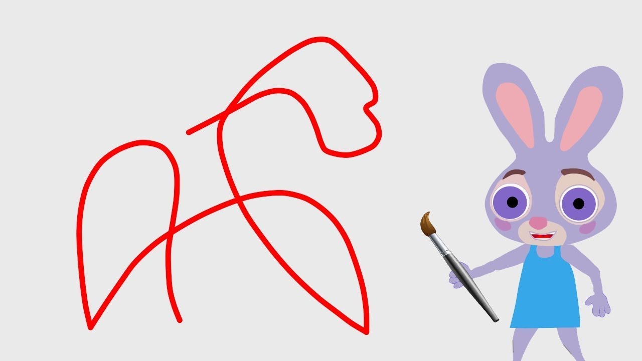 1280x720 How To Draw One Line Gorilla For Kids