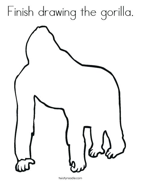 468x605 Mountain Gorilla Coloring Pages
