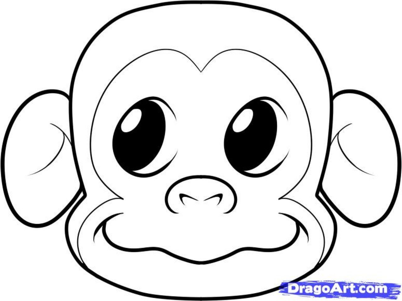 1280x960 Draw A Cartoon Monkey Face Draw A Cartoon Monkey Face Gorilla Face