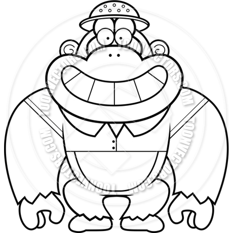 460x460 Gorilla Face Clipart Black And White Clip Art Images