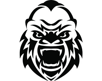 340x270 Gorilla Head Clipart Etsy