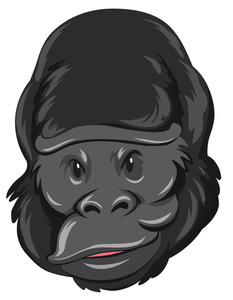 233x300 Gorilla Head With Happy Face Royalty Free Stock Image