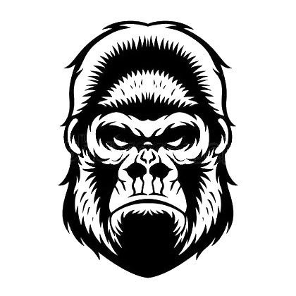420x420 Angry Gorilla Face Tattoo Design Ape Art Monkey Tattoos