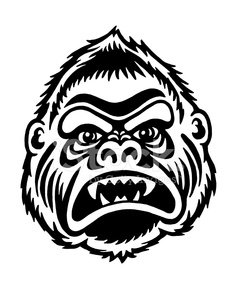 237x300 Gorilla Head Premium Clipart