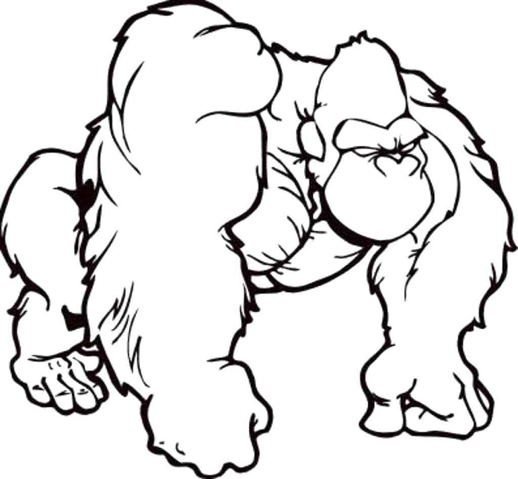 1024x947 Gorilla Drawing Free Download