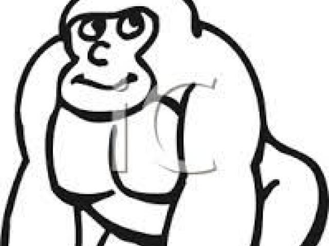 640x480 Free Drawn Gorilla, Download Free Clip Art