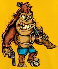 190x226 Gorilla Skull Gun Monkey Streetwear Fashion Image Toddler Premium