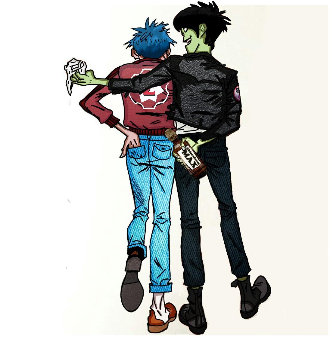 1106x1131 I Have Done This Simple Drawing I Hope It Is To Your Liking Gorillaz