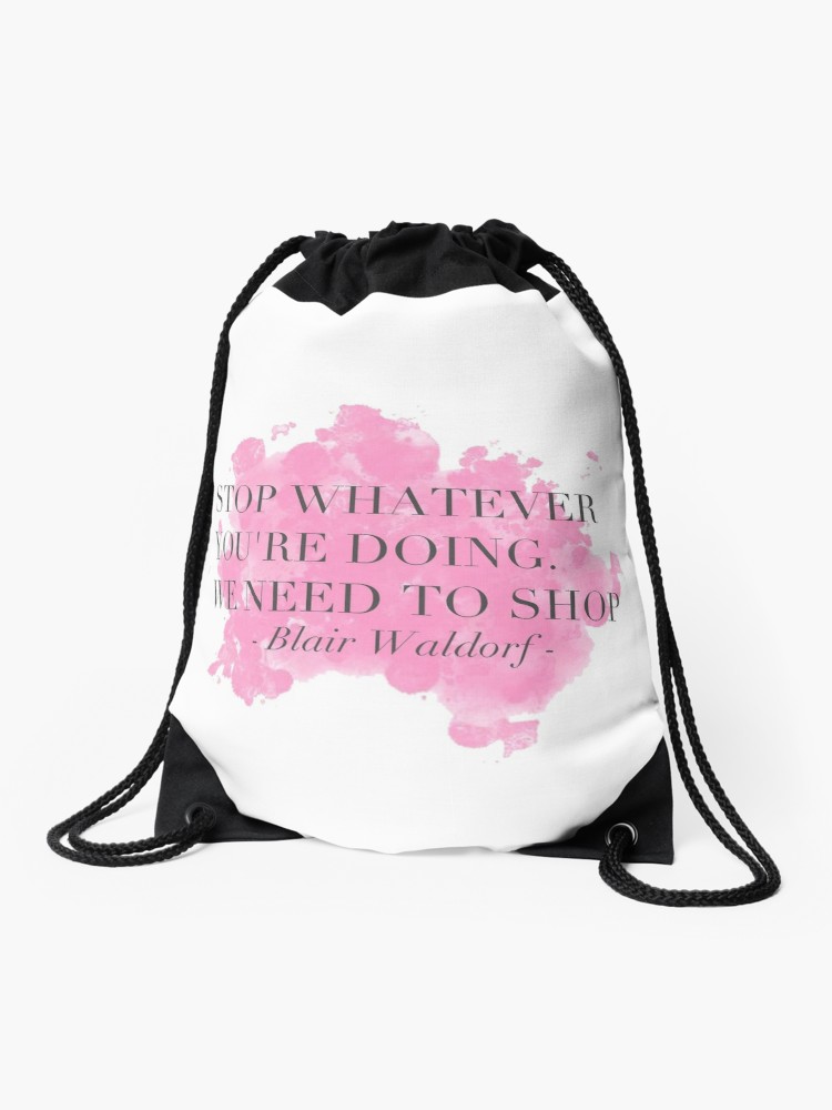 750x1000 Quote Gossip Girl Drawstring Bag