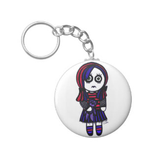 307x307 Cute Goth Girl Keychains Lanyards Zazzle