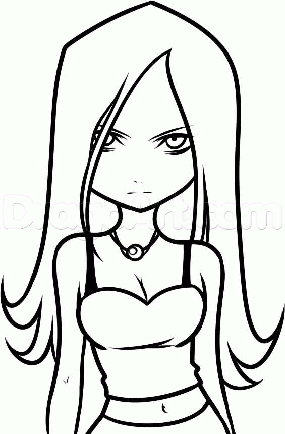 Goth Girl Drawing | Free download on ClipArtMag