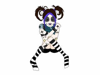 320x240 Little Goth Girl I Love Gothic Drawings