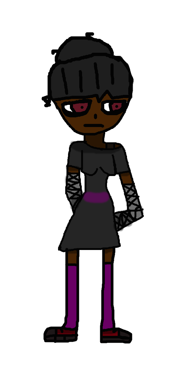 580x1240 Aesthetic Lazy Goth Girl