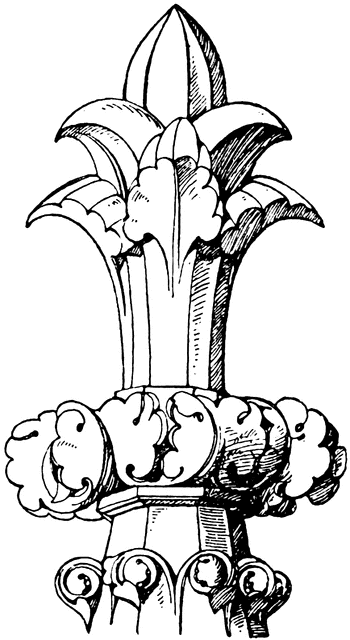 350x640 Early Gothic Finial Clipart Etc