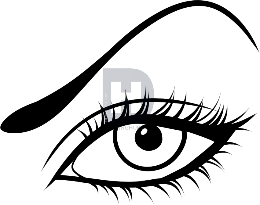 851x672 How To Draw Gothic Eye Makeup, Step