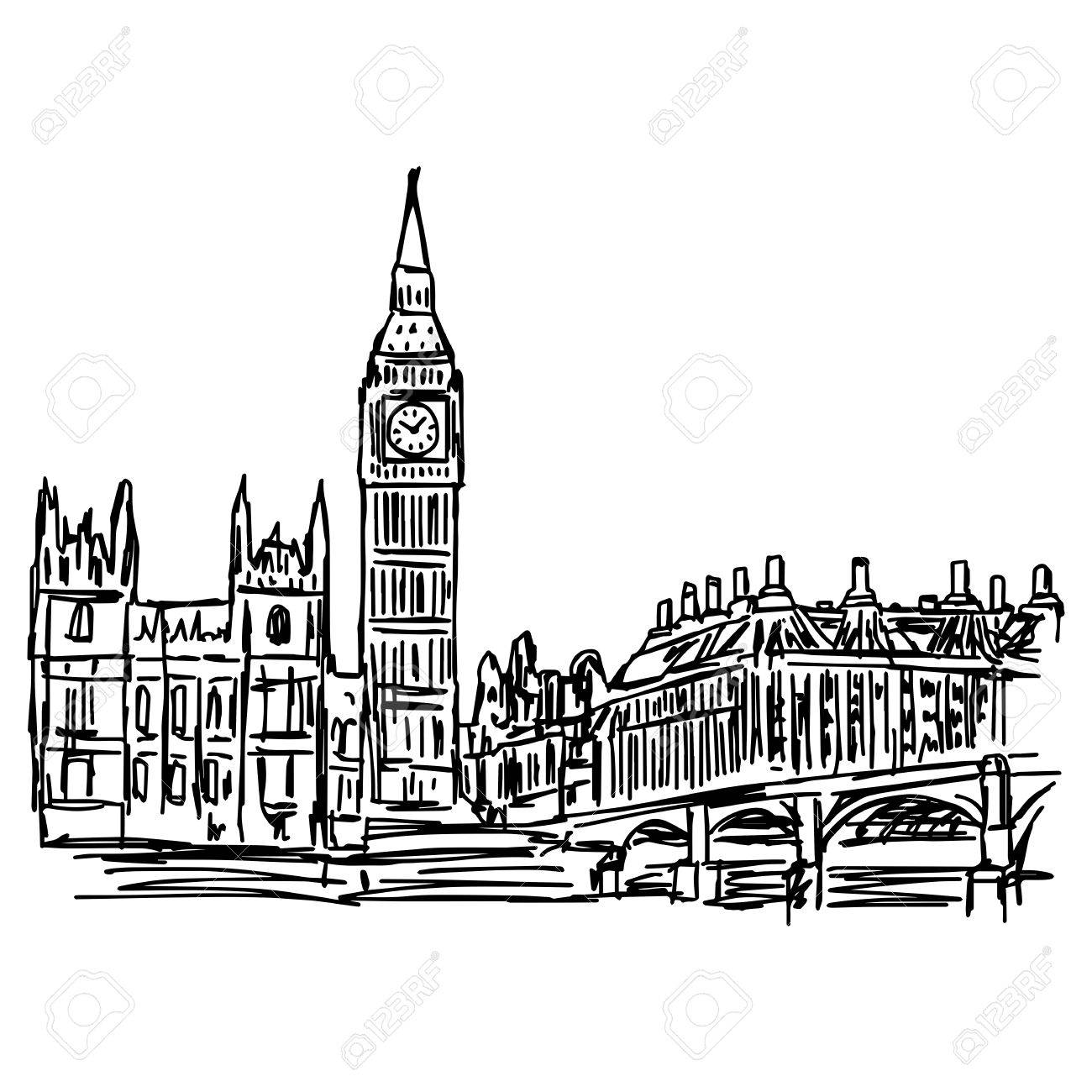 1300x1300 Big Ben Clipart Bell Drawing Scale London Iydunetwork