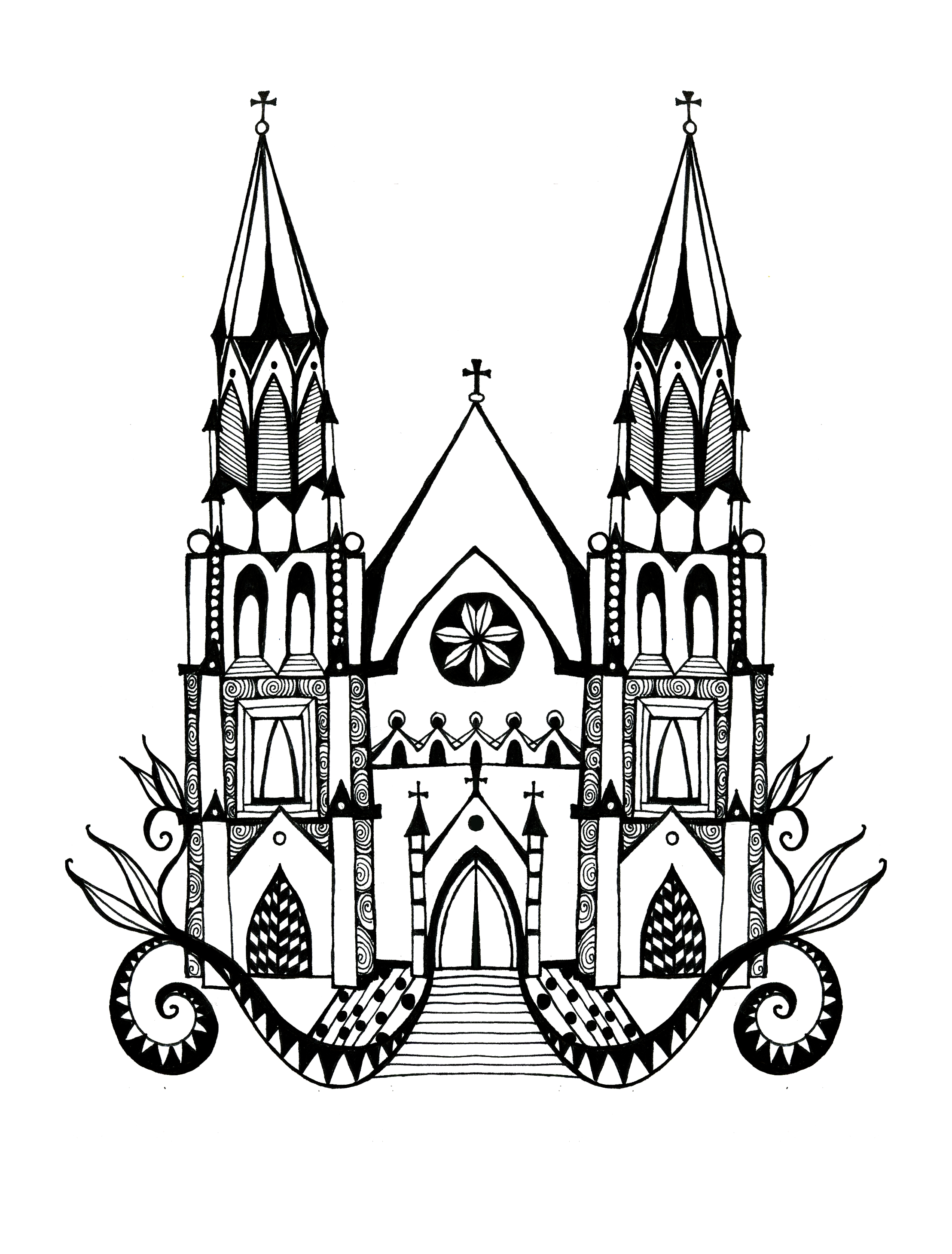 2216x2918 St John's Cathedral Spot Illustration