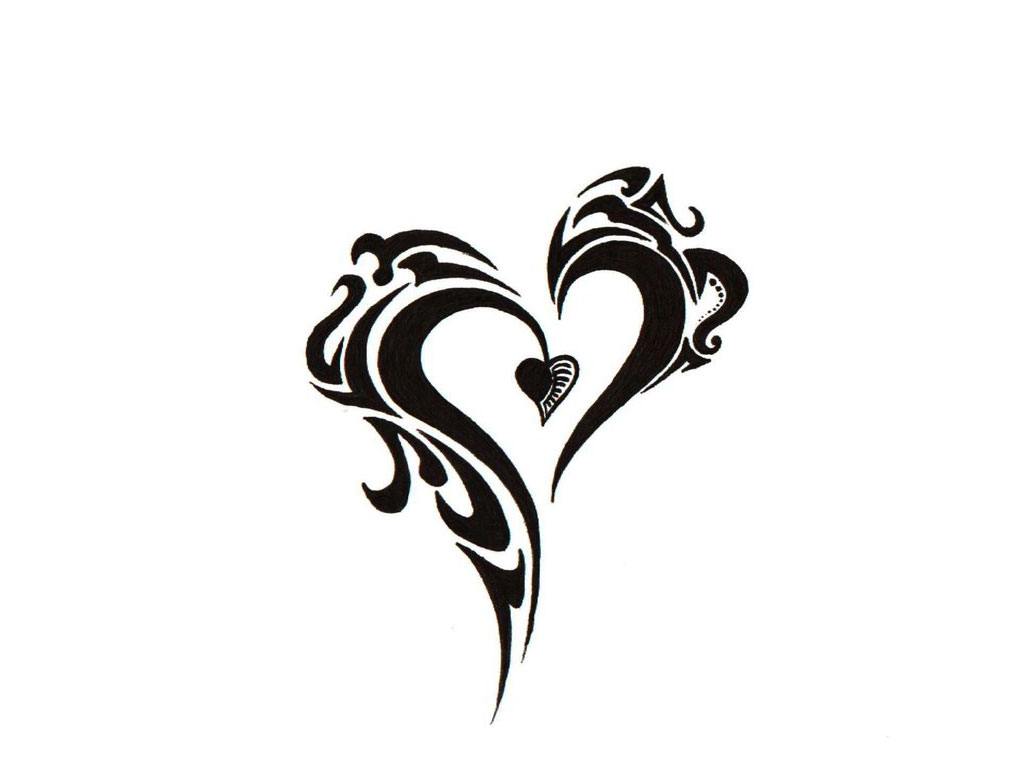 1024x768 Gothic Heart Tattoo Design Tattoo Ideas