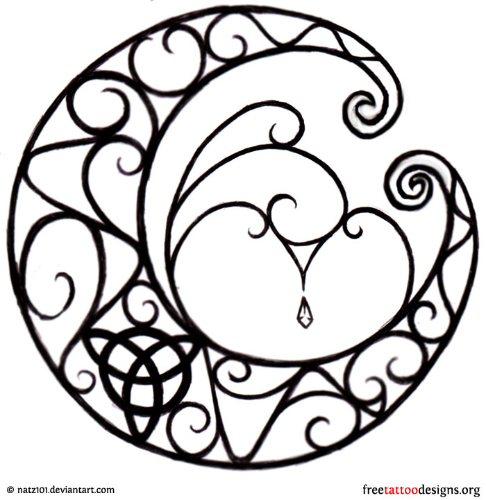 700x721 Gothic Moon Tattoo Ideas