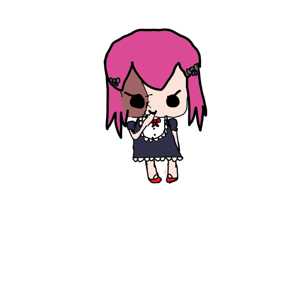 1000x1000 Evil Gothic Doll Drawings Of A Little Girl