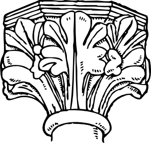 300x284 Decorated Gothic Capital Clip Art