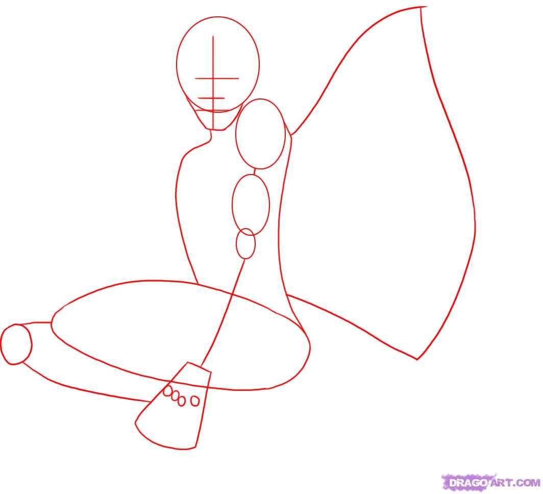 1064x968 How To Draw A Fairy Tattoo, Step