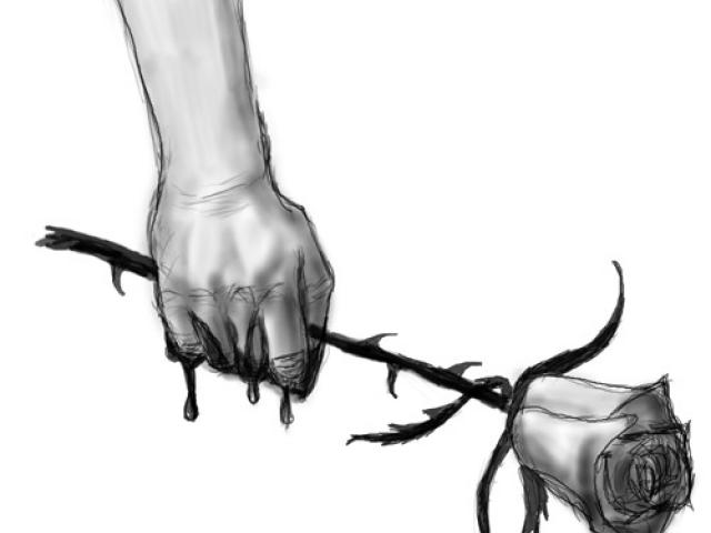 640x480 Drawn Rose Gothic