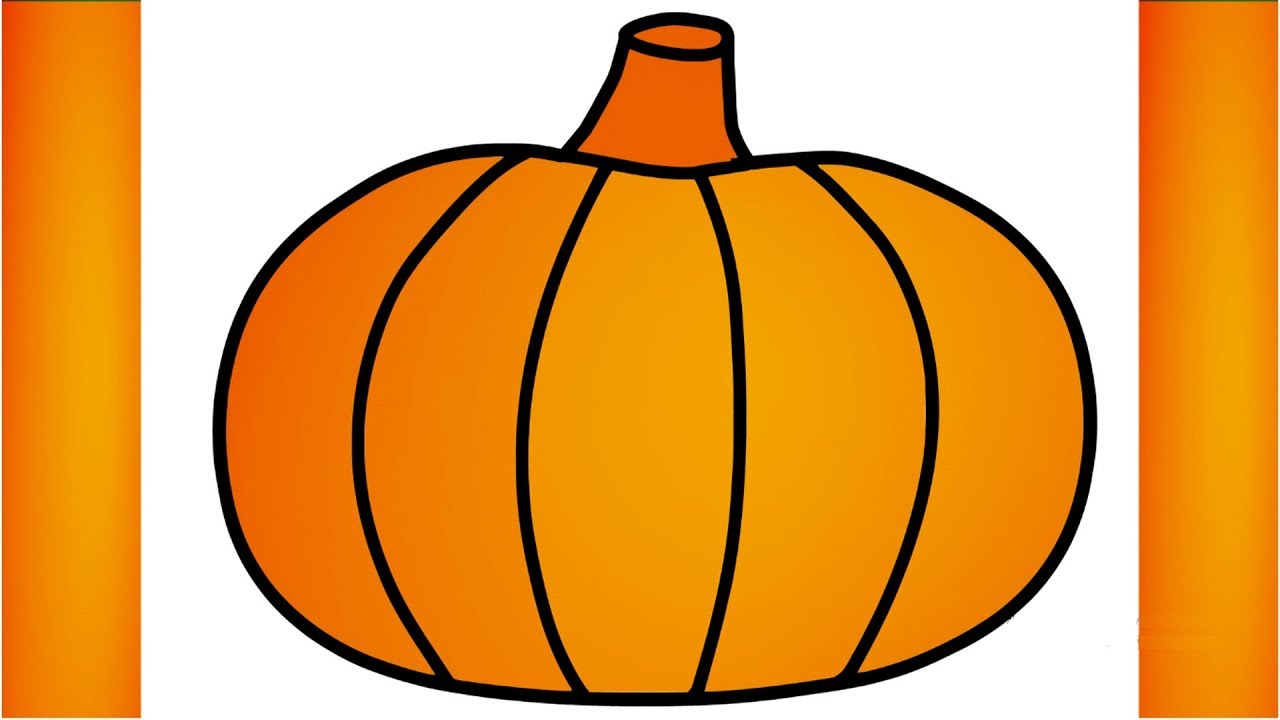 1280x720 pumpkin drawing for kids pumpkin color pumpkin draw and color