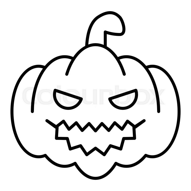 800x800 Pumpkin Thin Line Icon Gourd Vector Stock Vector Colourbox