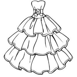 268x268 Dress Coloring Pages Coloring Pages For Dresses Kids Drawing